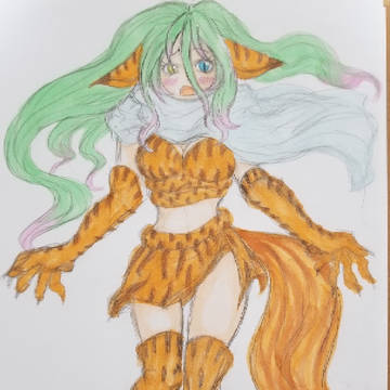 獣人と人間のハーフの女の子　ティディア