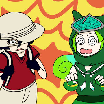 カメレオン対かばん!