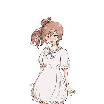 さとうささら　立ち絵　照れ顔