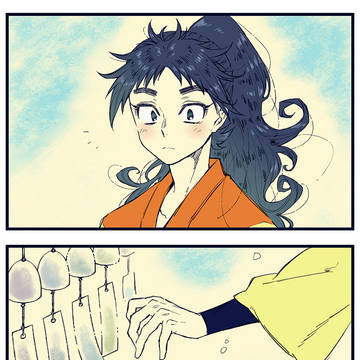 五年生と風鈴らくがき。