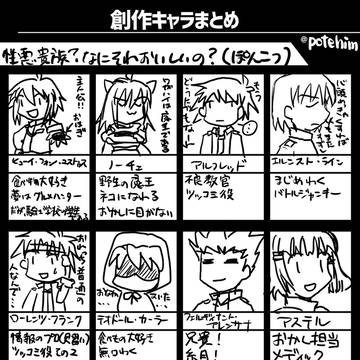 創作キャラまとめ(雑に描いてみた)