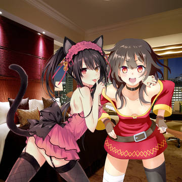 Kurumi and Megumin