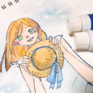 麦わら帽子と女の子