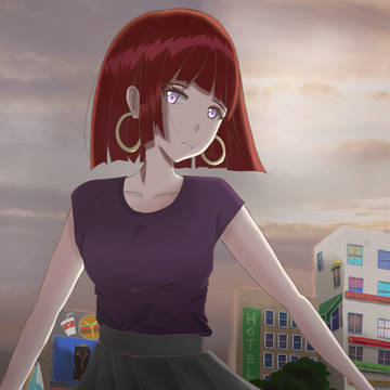 逆光美人