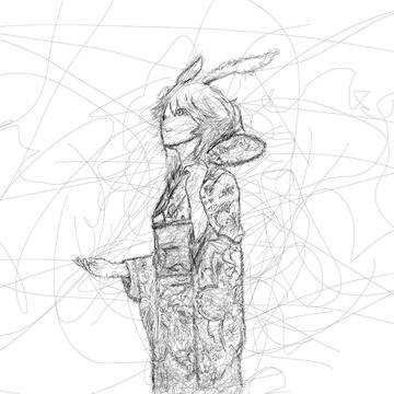 飛糸落書き 八重桜