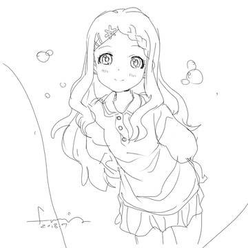 ここな　目的のないラフ絵