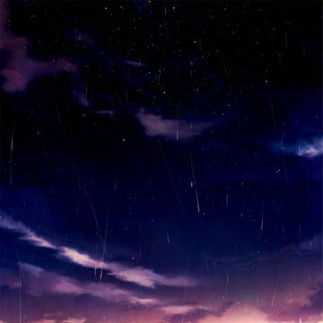 落日と雨粒