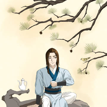 悠闲的喝酒