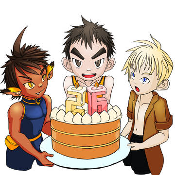 自己的生日塗鴉(自分の誕生日落書き)