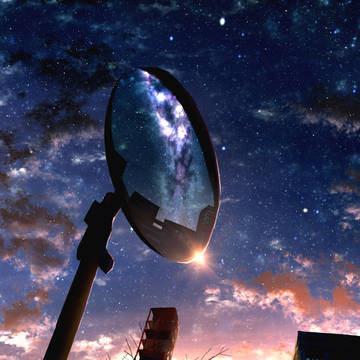 夕鏡の星空