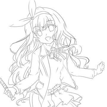 临摹   小白  美少女