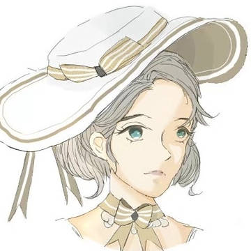 戴帽子的少女