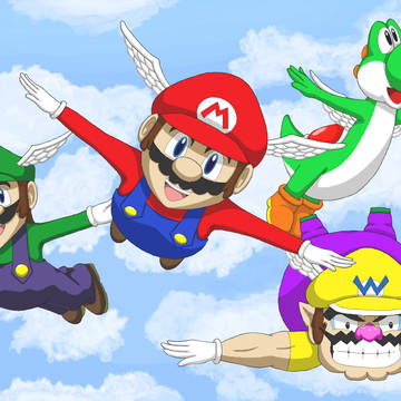 空飛ぶ4人