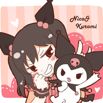 にこちゃんとクロミちゃんくぁわいい
