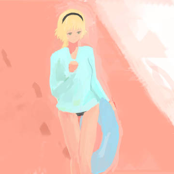 夕浜辺