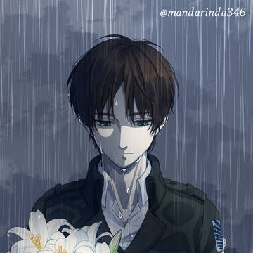 雨の中で