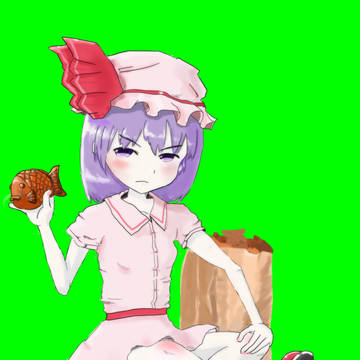 貰ったたい焼きを見せるＨＳＫ姉貴