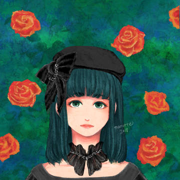 薔薇と黒と