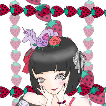 黒髪ショートボブ女の子イラスト