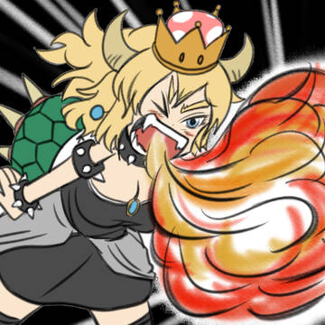 火を吐くクッパ姫！