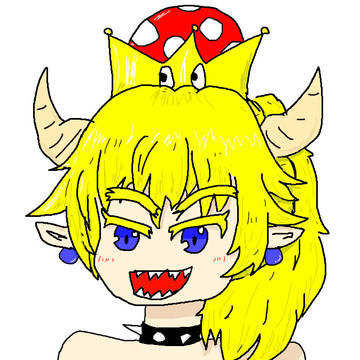 今流行りのクッパ姫描きました。