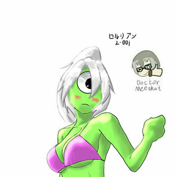 泳装天蓝怪w（實驗型セルリアン）