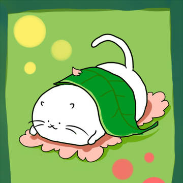 桜餅になりたい猫