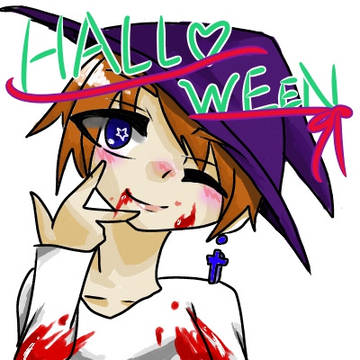ハロウィンアイコンと落書き