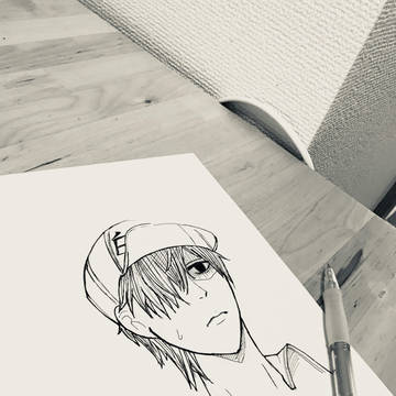 はたらく細胞【ほぼ白赤】【イラスト】