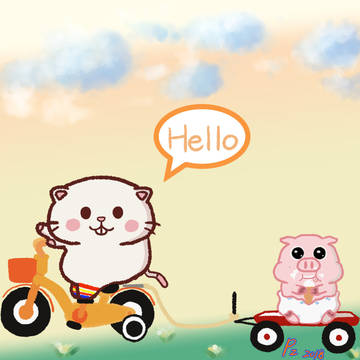 sock cat ＆ baby pig