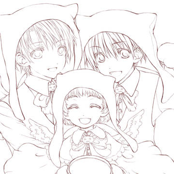 [線画配布]まるマ@ロイファミハロウィン