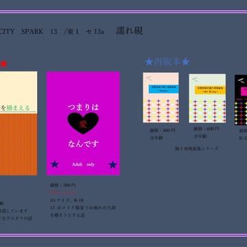 COMIC CITY SPARK13 お品書き