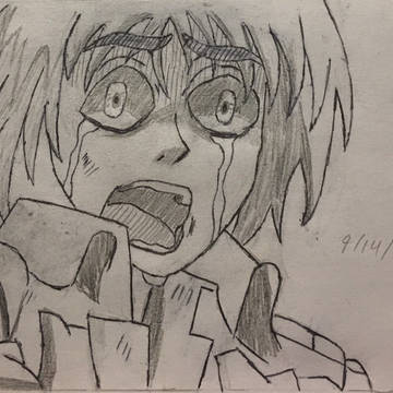 Armin Arlert is scared