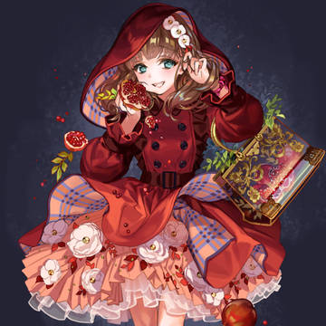アイドルと秋の果実と真っ赤なトレンチコート