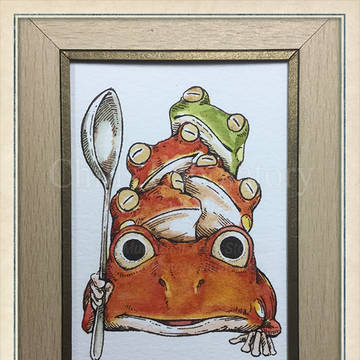 【彩色ペン画】トマトガエルセット