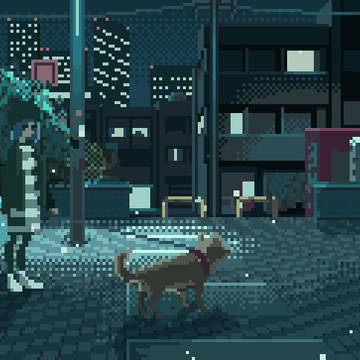 はしゃぐ犬