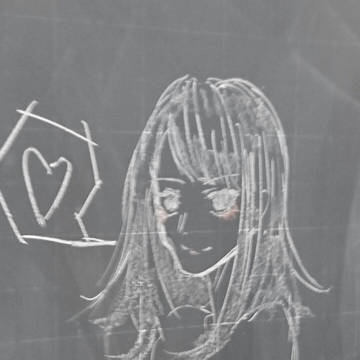 黒板に落書き