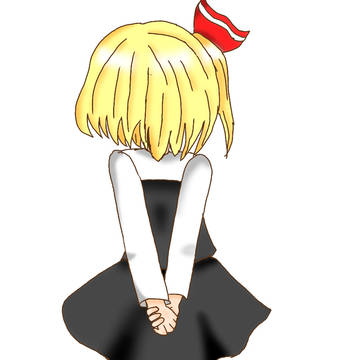 後ろ姿ルーミア（相方さんの立ち絵作ってたんだけどルーミアでいいや