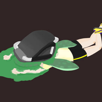 転んだイカ