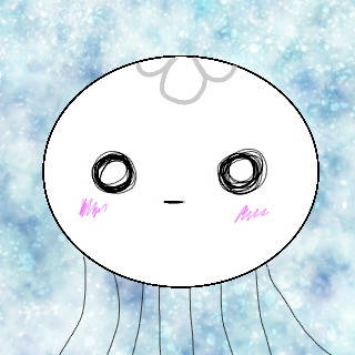 パッと頭に浮かんだクラゲ(？)を描いてみた。