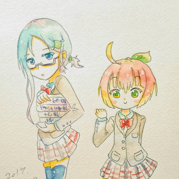 水無瀬紫乃＆杉崎林檎【描いていただきました】