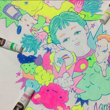 Tシャツ直描き 布えのぐつかってみた