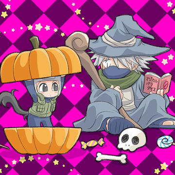 ハロウィン黒猫隊長&カカシさん