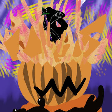 ガザ美ちゃんハロウィンイラスト
