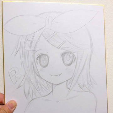 リンちゃんラクガキ（色紙）