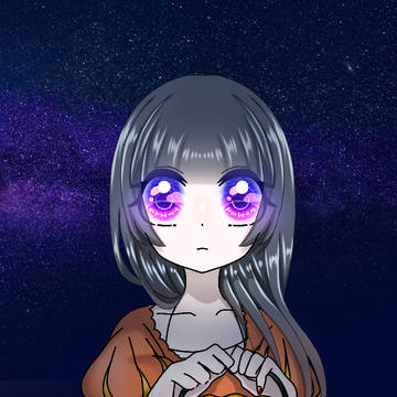 無表情の女の子に仮装した子