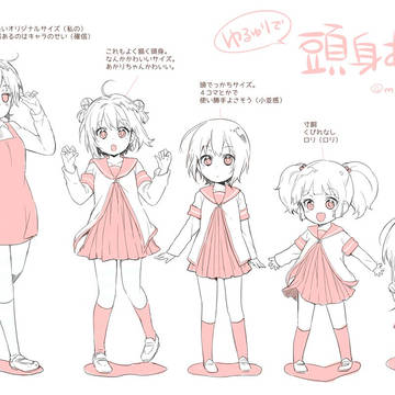 ゆるゆりで等身いろいろ