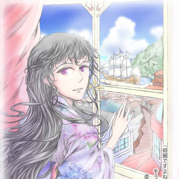 窓前の美人