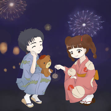 夏祭り　千春と貴史
