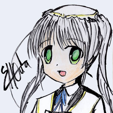 飲み会で描いた色紙“東儀白”